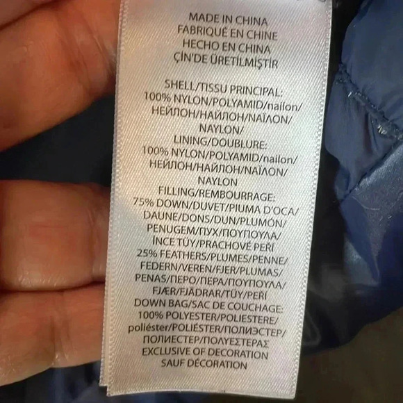 Polo Ralph Lauren Youth(14-16) Blue Down Jacket,EUC - Picture 3 of 5